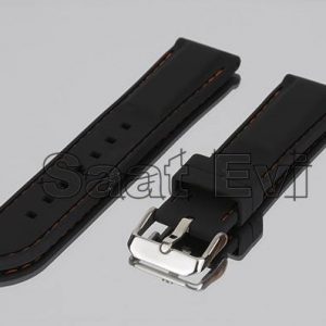 IMG 0199 siyah turuncu dikişli kaucuk saat kayis