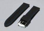 R14067 Kauçuk Saat Kayışı Siyah Mavi Dikiş