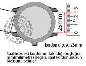 saat kayıs ölçümü 25mm